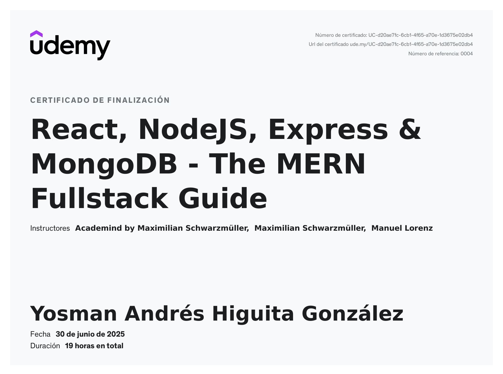 React, NodeJS, Express & MongoDB - The MERN Fullstack Guide